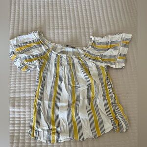 Off the shoulder striped top